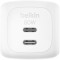 Зарядний пристрій BELKIN Boost Up Charge Pro Dual USB-C GaN Wall Charger 50W White w/Type-C cable (WCH019KQ1MWH-B6)
