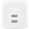 Зарядний пристрій BELKIN Boost Up Charge Pro Dual USB-C GaN Wall Charger 67W White (WCH020KQWH)