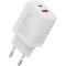 Зарядний пристрій DIGITUS 1xUSB-A, 1xUSB-C, 20W White (DA-10300)