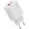 Зарядний пристрій DIGITUS 1xUSB-A, 1xUSB-C, 20W White (DA-10300)