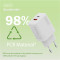 Зарядний пристрій DIGITUS 1xUSB-A, 1xUSB-C, 20W White (DA-10300)