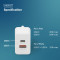 Зарядний пристрій DIGITUS GaN Charger, 1x USB-C, 1x USB-A, 30W White (DA-10301)