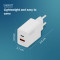 Зарядний пристрій DIGITUS GaN Charger, 1x USB-C, 1x USB-A, 30W White (DA-10301)