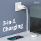 Зарядний пристрій DIGITUS GaN Charger, 2x USB-C, 1x USB-A, 67W White (DA-10303)