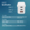 Зарядний пристрій DIGITUS GaN Charger, 2x USB-C, 1x USB-A, 67W White (DA-10303)