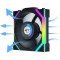 Комплект вентиляторів LIAN LI Uni Fan SL Wireless LCD 120 Reverse Blade Black 3-Pack (G99.12RSLLCD1W3B.00)