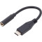 Адаптер DIGITUS USB-C to 3.5mm USB-C to 3.5mm Black (AK-300321-002-S)
