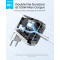 Зарядний пристрій ANKER GaN Charger 100W 1xUSB-A, 2xUSB-C PD with Display and Cable Silver w/Type-C cable (B121BG41)