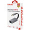 Мережевий адаптер PROMATE GigaLink-C High Speed USB-C to Gigabit Ethernet Adapter Gray