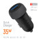 Автомобільний зарядний пристрій COLORWAY 1xUSB-C, 1xUSB-A, PD3.0, QC3.0, 35W Black (CW-CHA064PD-BK)