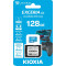 Карта пам'яті KIOXIA (Toshiba) microSDXC Exceria G3 128GB UHS-I U3 V30 A2 Class 10 + SD-adapter (LMEX3L128GG2)