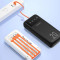 Повербанк DUDAO K6Pro+ USB-A, USB-C, built-in USB-C/Lightning/Micro-USB/USB-A cables 10W 20000mAh Black (6977196682393)