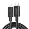 Кабель UGREEN L703 Type-c to Type-C Thunderbolt 5 PD3.1 240W 1м Black (45996)