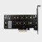 Адаптер AXAGON PCEM2-D PCIe NVMe+SATA M.2