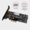 Адаптер AXAGON PCEM2-D PCIe NVMe+SATA M.2