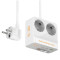 Мережевий фільтр HOCO AC28 Descanso White, 2 розетки, 2xUSB-C, 1xUSB-C cable, 1xUSB, 2м