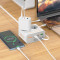 Мережевий фільтр HOCO AC28 Descanso White, 2 розетки, 2xUSB-C, 1xUSB-C cable, 1xUSB, 2м
