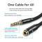 Кабель-удлинитель VENTION mini-jack 3.5mm 1м Black (BHCLF)