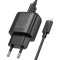 Зарядний пристрій HOCO C141A Smart 2xUSB-A,10.5W Black w/Micro-USB cable (6942007627887)
