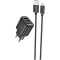 Зарядний пристрій HOCO C141A Smart 2xUSB-A,10.5W Black w/Micro-USB cable (6942007627887)