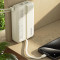 Повербанк DUDAO K14+ 1xUSB-C, 1xUSB-A w/2 cables 22.5W 20000mAh White (6977196680023)