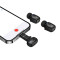 Бездротовий петличний мікрофон HOCO L19 Graceful Wireless Dual-mic Lightning/Type-C Black