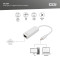 Мережевий адаптер DIGITUS USB Type C 3.0 Gigabit Ethernet Adapter White (DN-3024)