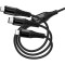 Кабель HOCO X123 Victory 3in1 Type-C to Lightning/Type-C/MicroUSB 1м Black