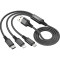 Кабель HOCO X76 3-in-1 Super USB to Lightning+Micro+Type-C 2A 1м Black