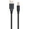 Кабель VINGA USB 2.0 AM/BM 1.8м (VCPDCAMBMS1.8BK)