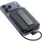 Повербанк з бездротовою зарядкою ACEFAST M24 Magnetic Fast Wireless Charge Power Bank PD22.5W 10000mAh Metal Gray