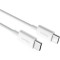 Кабель CUKTECH Type-C to Type-C Braided 3A 60W 1.5м White