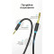 Кабель VENTION AUX Audio Cable mini-jack 3.5 mm - jack 6.35 mm 0.5м Black (BABBD)