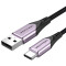 Кабель VENTION USB 2.0 A Male to Type-C Male 3A 1.5м Purple (CODVG)