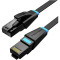 Патч-корд плаский VENTION U/UTP Cat.6 CU 0.5м Black (IBJBD)