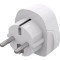 Універсальний дорожній перехідник GEMBIRD Travel Plug Adapter World to EU White (A-AC-EUMINTF)