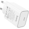 Зарядное устройство HOCO C143A Benefit 1xUSB-C, PD20W White w/Type-C cable (6942007652063)
