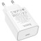 Зарядное устройство HOCO C143A Benefit 1xUSB-C, PD20W White w/Type-C cable (6942007652063)