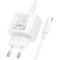 Зарядний пристрій HOCO CS54A Surplus 1xUSB-A, 1xUSB-C, PD20W, QC3.0 White w/Type-C cable (6942007631532)