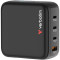 Зарядний пристрій VERBATIM Mini GaN 140W 3xUSB-C, 1xUSB-A, PD3.0, QC3.0 Black