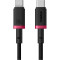 Кабель BASEUS Dura Series Fast Charging Cable Type-C to Type-C 100W 2м Black/Red (P10377803U01-03)