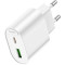 Зарядний пристрій HOCO C109A Fighter 1xUSB-A, 1xUSB-C, PD20W, QC3.0 White (6942007656719)