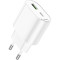 Зарядний пристрій HOCO C109A Fighter 1xUSB-A, 1xUSB-C, PD20W, QC3.0 White (6942007656719)