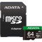 Карта пам'яті ADATA microSDXC Speed Plus 64GB UHS-I U3 V30 A2 Class 10 + SD-adapter (UD64GUI3V30A2SP-RA1)