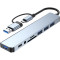 Порт-реплікатор DYNAMODE 8-in-1 USB-C/A to 1xUSB-C2.0, 1xUSB3.0, 3xUSB2.0, 3.5mm audio, SD/TF