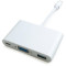 Порт-реплікатор EXTRADIGITAL USB-C to 1xUSB3.0, 1xVGA, 1xUSB-C PD (KBV1690)