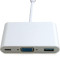 Порт-реплікатор EXTRADIGITAL USB-C to 1xUSB3.0, 1xVGA, 1xUSB-C PD (KBV1690)
