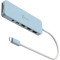 Порт-реплікатор J5CREATE Eco-Friendly 6-in-1 USB-C Multi-Port Hub with PD100W Cyan (JCD373EC-N)