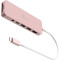 Порт-реплікатор J5CREATE Eco-Friendly 6-in-1 USB-C Multi-Port Hub with PD100W Rose (JCD373ER-N)
