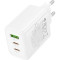 Зарядное устройство BOROFONE BN32 Cargador 2xUSB-C,1xUSB-A, PD65W+QC3.0 White